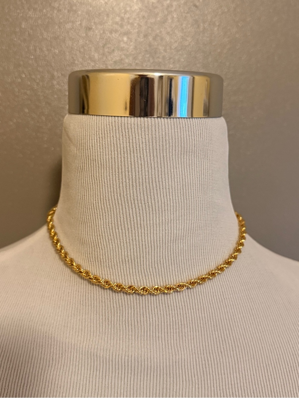 925 Sterling Silver Gold Plated Rope Chain Necklace Mayamar BNIB